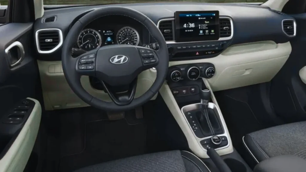 2024 Hyundai Venue interior dashboard and steering design