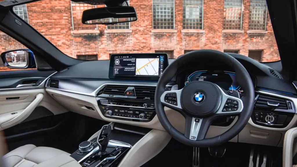 BMW 5 Series interior with premium dashboard