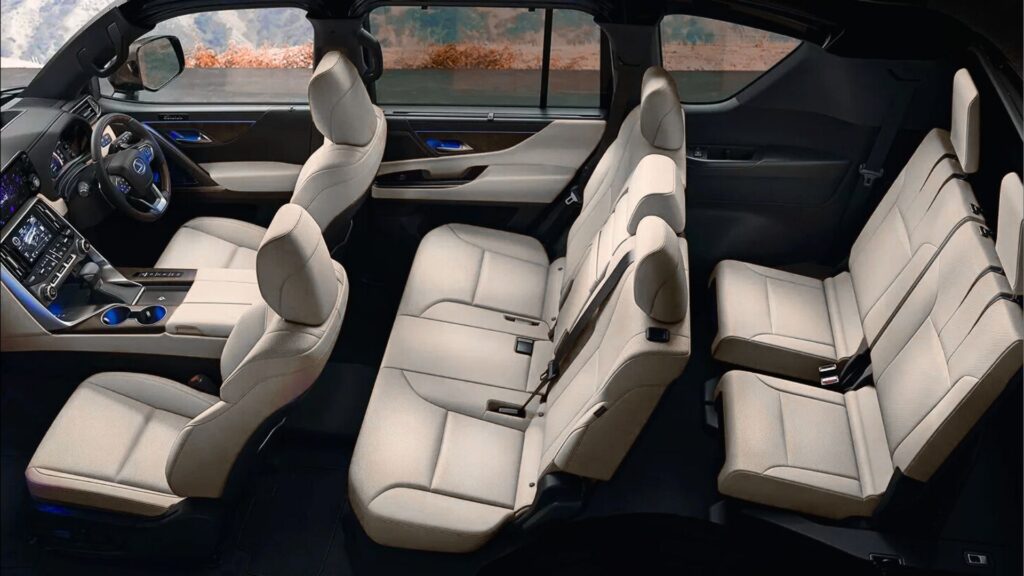 Lexus LX 600 interior with premium leather seats
