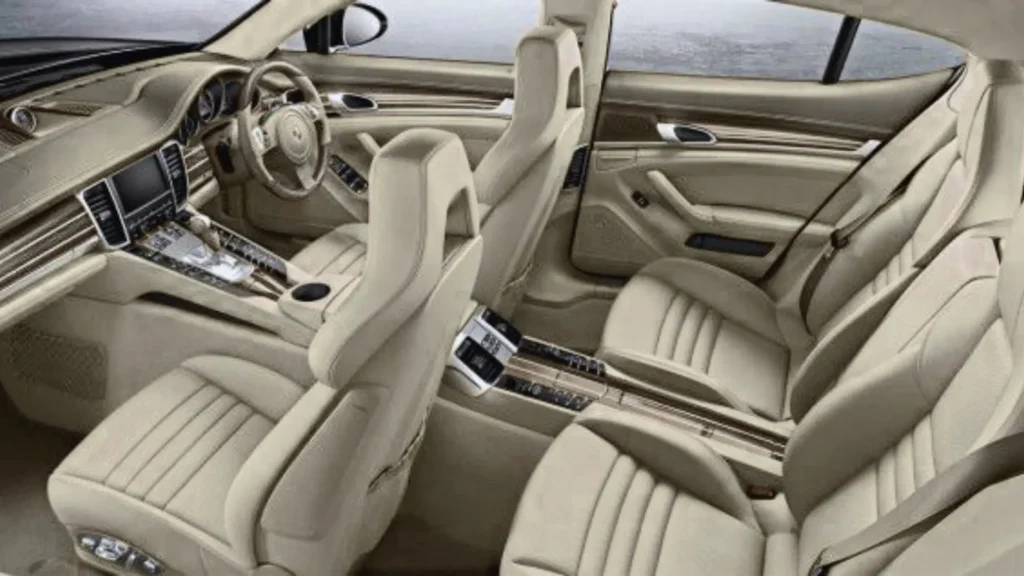 Elegant interior view of Porsche Panamera