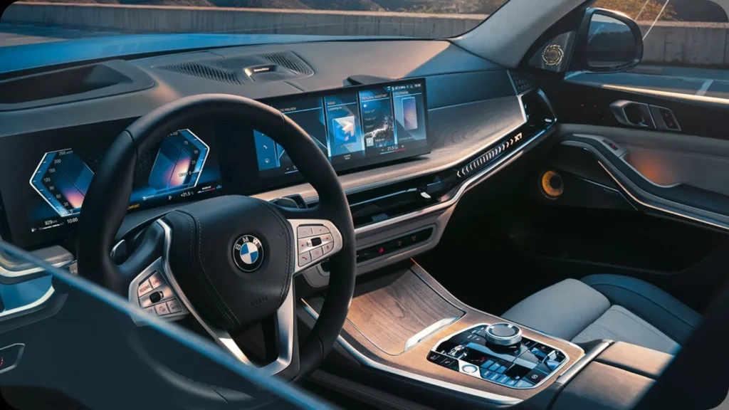 2024 BMW X7 interior dashboard with digital display