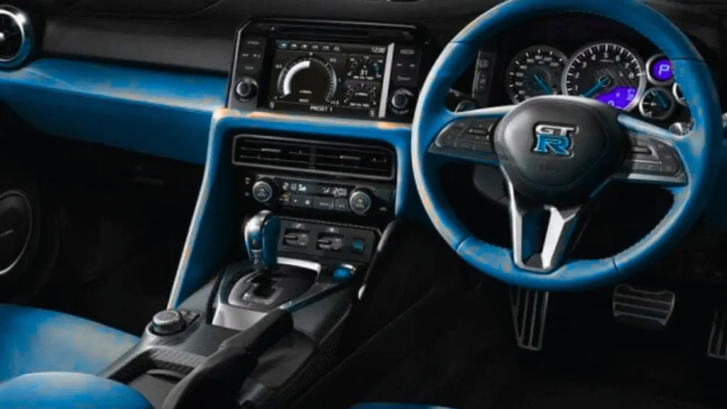 2024 Nissan GT-R NISMO interior dashboard with digital display
