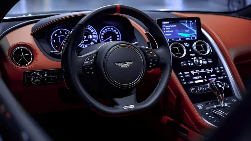 Aston Martin DB12 interior digital cockpit
