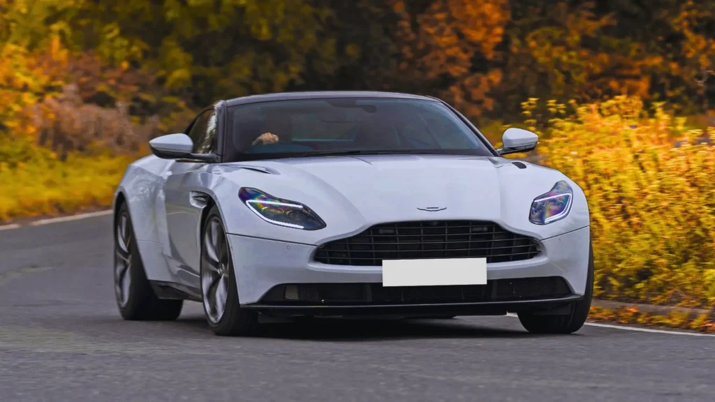 Front view of Aston Martin DB11 with signature grille