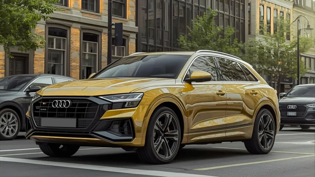 Audi Q8 side profile with coupe roofline