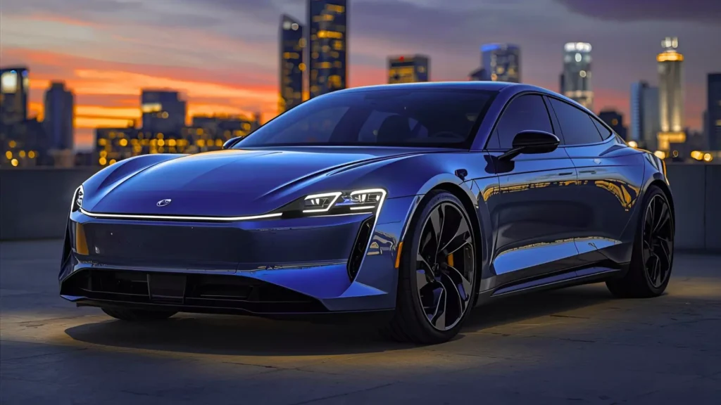 Front view of Lucid Air Sapphire with aerodynamic styling