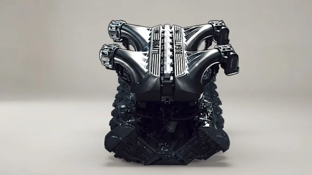 Bugatti Tourbillon engine details