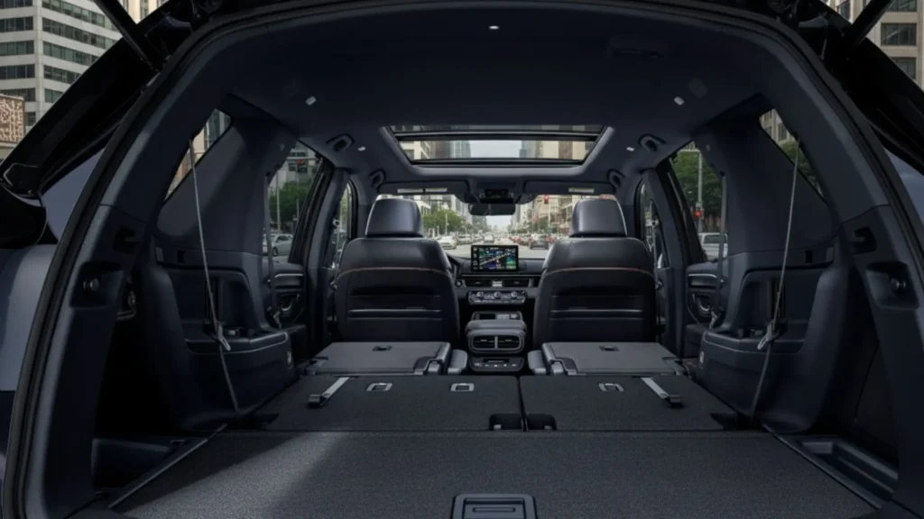 2025 Honda Pilot cargo space with seats folded
