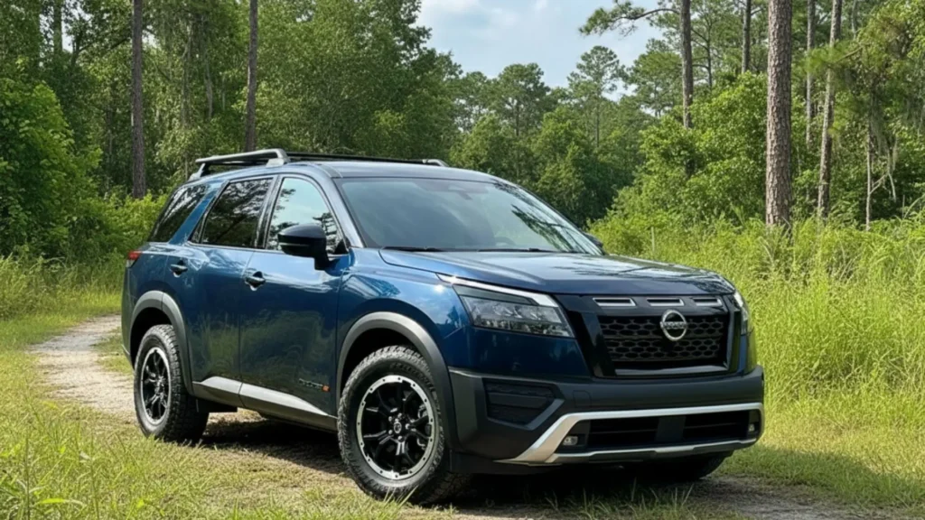 2024 Nissan Pathfinder front grille LED headlights