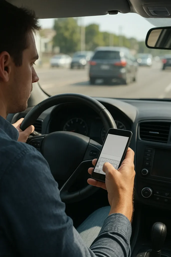 Texting while driving accident risk