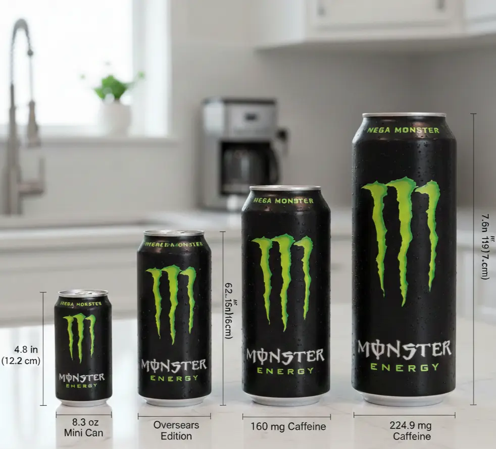 Monster energy can measurement