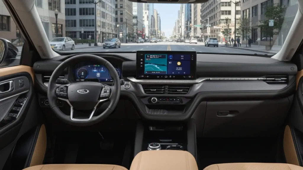 2025 Ford Explorer interior dashboard digital infotainment