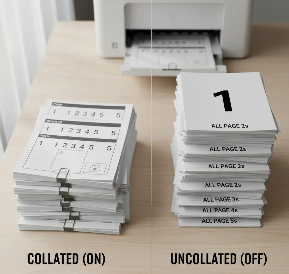 collate vs uncollate printing process