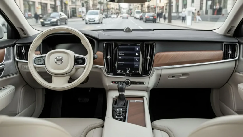 Volvo S90 interior  dashboard digital infotainment display